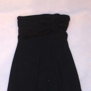 Black strapless high low dress